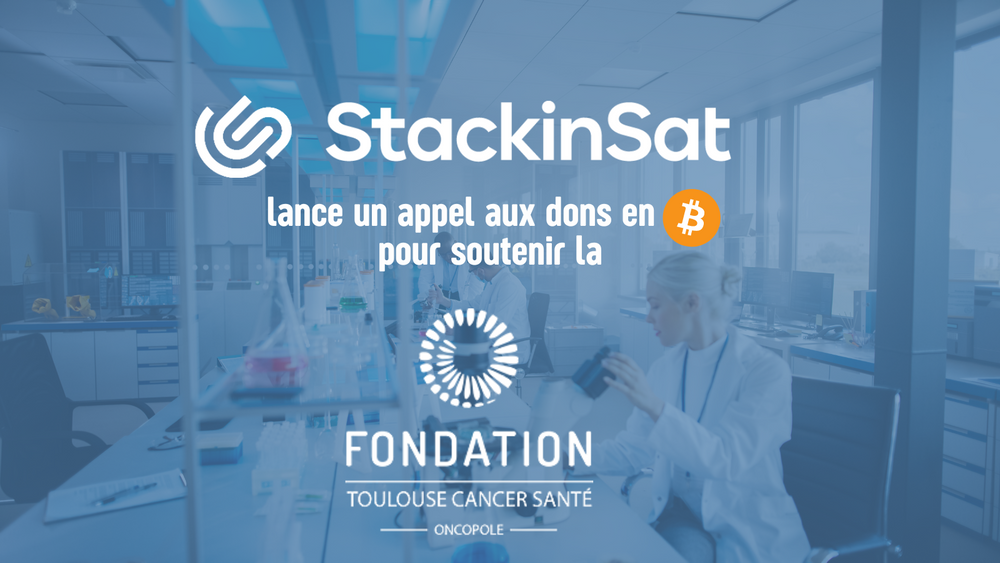 StackinSat lance un appel aux dons en bitcoin pour soutenir la recherche contre le cancer post image