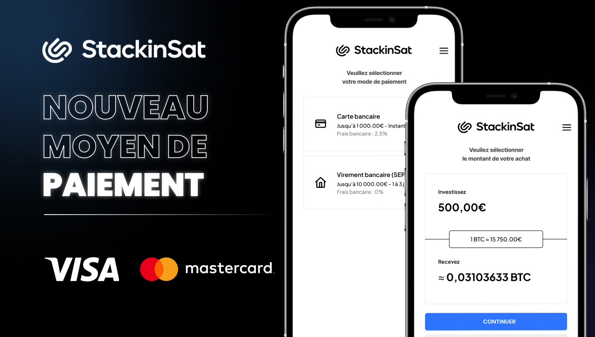 Acheter des bitcoins par Carte Bancaire sur StackinSat