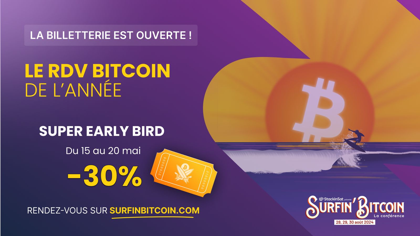 Surfin’ Bitcoin 2024 :  Une cinquième édition pour tous les publics