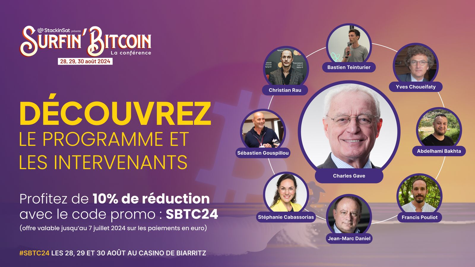 Surfin' Bitcoin 2024 : Découvrez le programme complet des 29 et 30 Août