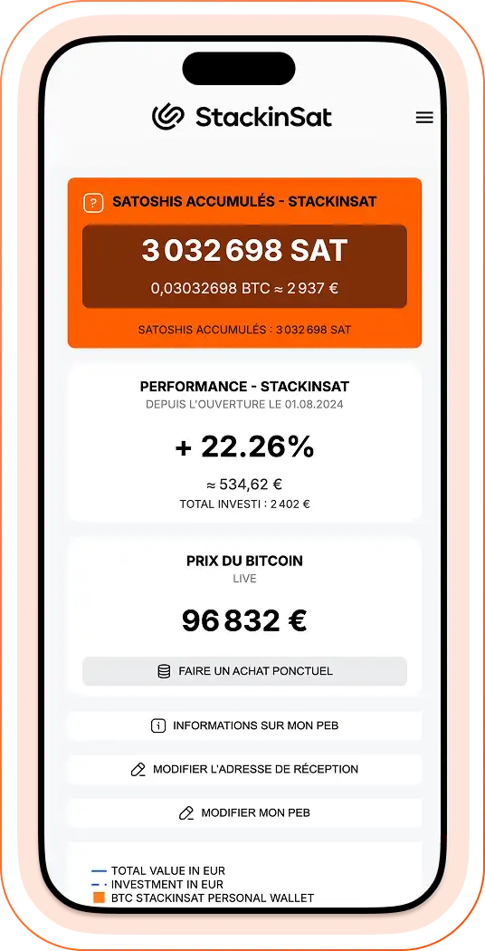 Mockup of the StackinSat application